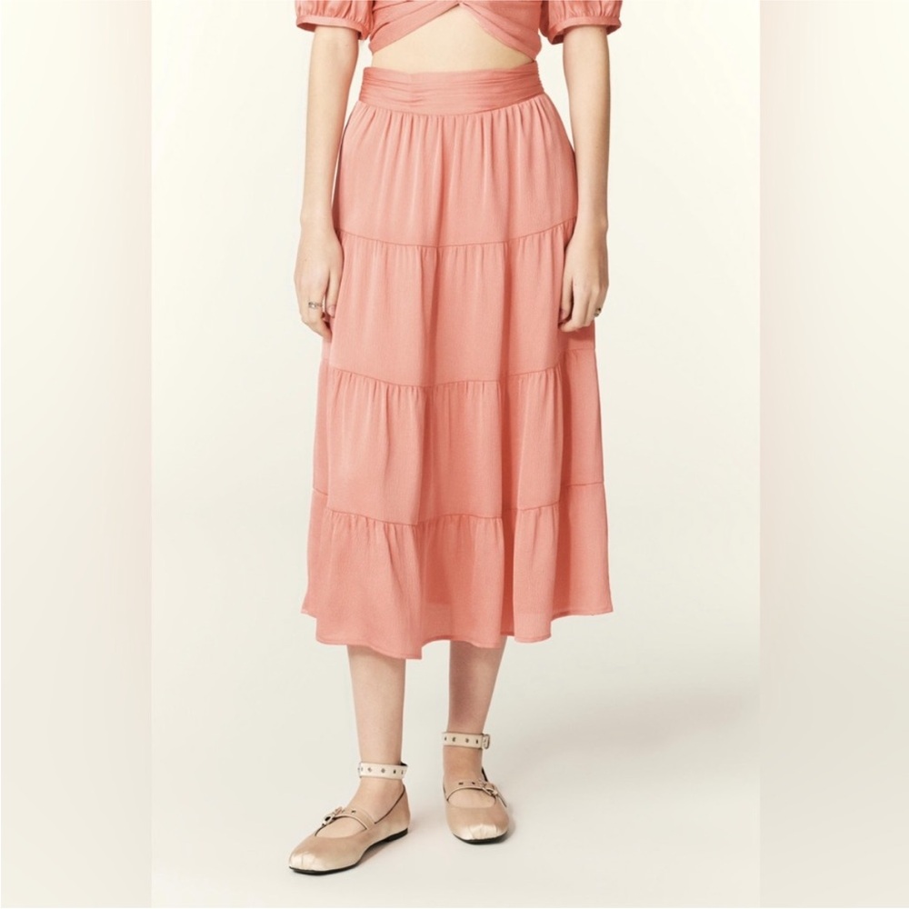 NWT BA&SH Windy Gathe Midi Skirt